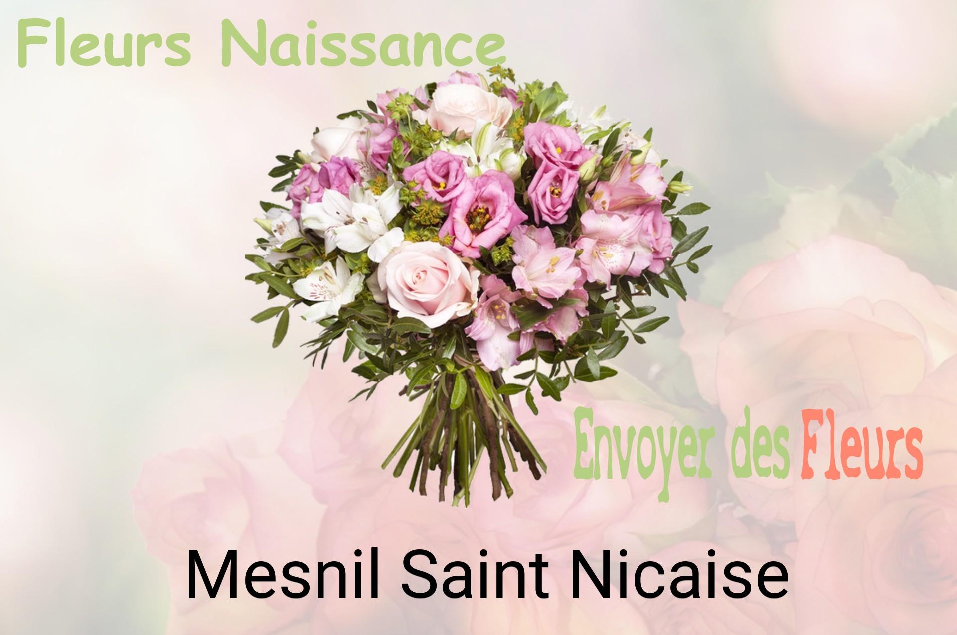 Bouquet de fleurs de naissance livré à Mesnil-Saint-Nicaise